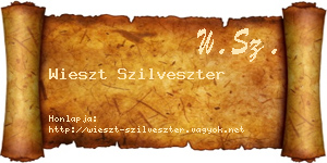 Wieszt Szilveszter névjegykártya