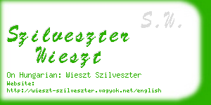 szilveszter wieszt business card